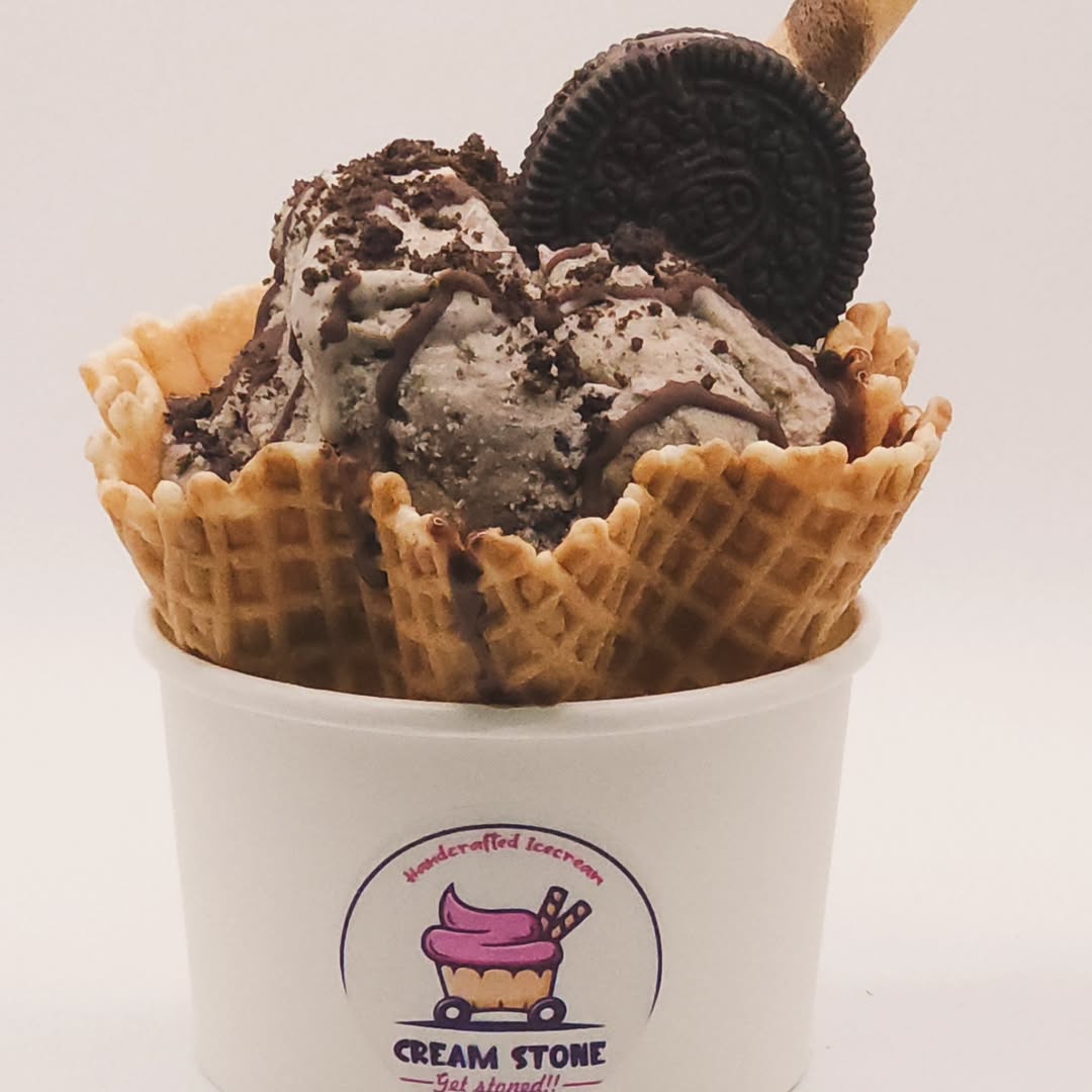 Cream stone ice cream